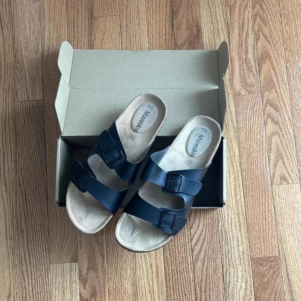 Women's black navy Sandals